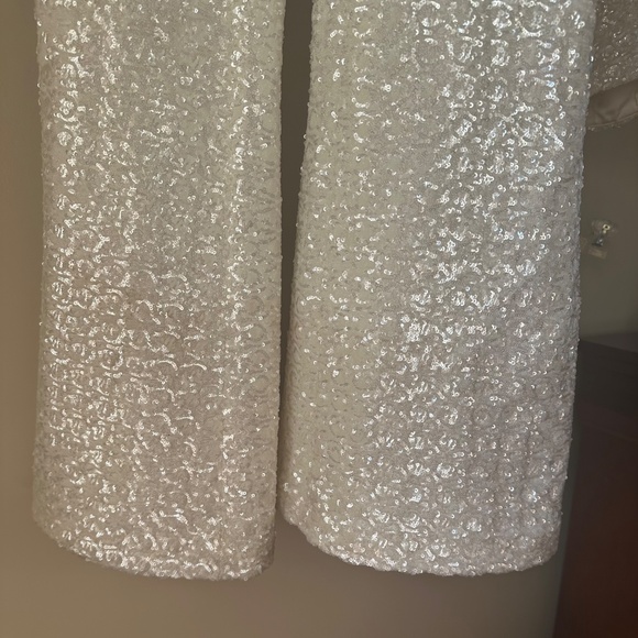 NADINE MERABI White Sequin Jumpsuit - Picture 6 of 11